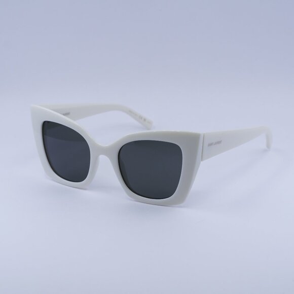 🕶️ New Saint Laurent SL552 009 Sunglasses - Ivory Frame, Grey Lenses - Picture 1 of 10